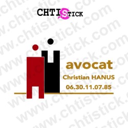 chtistick Sticker Logo Avocat personnalisable
