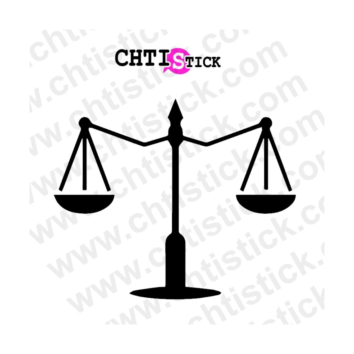 chtistick Stickers balance de justice