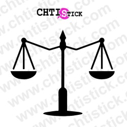 chtistick Stickers balance de justice