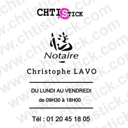 Autocollant Horaires Notaire