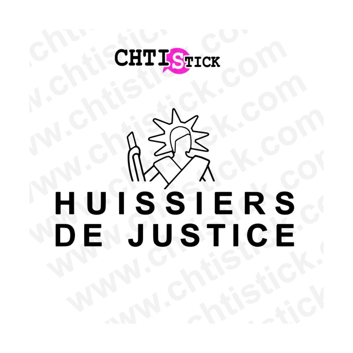 chtistick STICKER LOGO HUISSIER JUSTICE 2