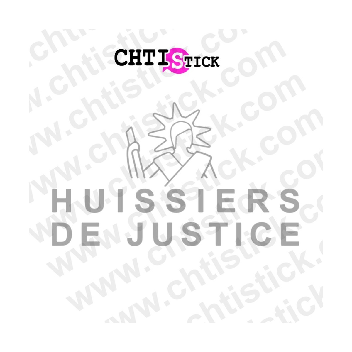 chtistick STICKER HUISSIER JUSTICE DEPOLI