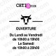chtistick Autocollant horaires vitrine pour boucherie