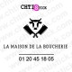chtistick Autocollant logo Boucherie personnalisé