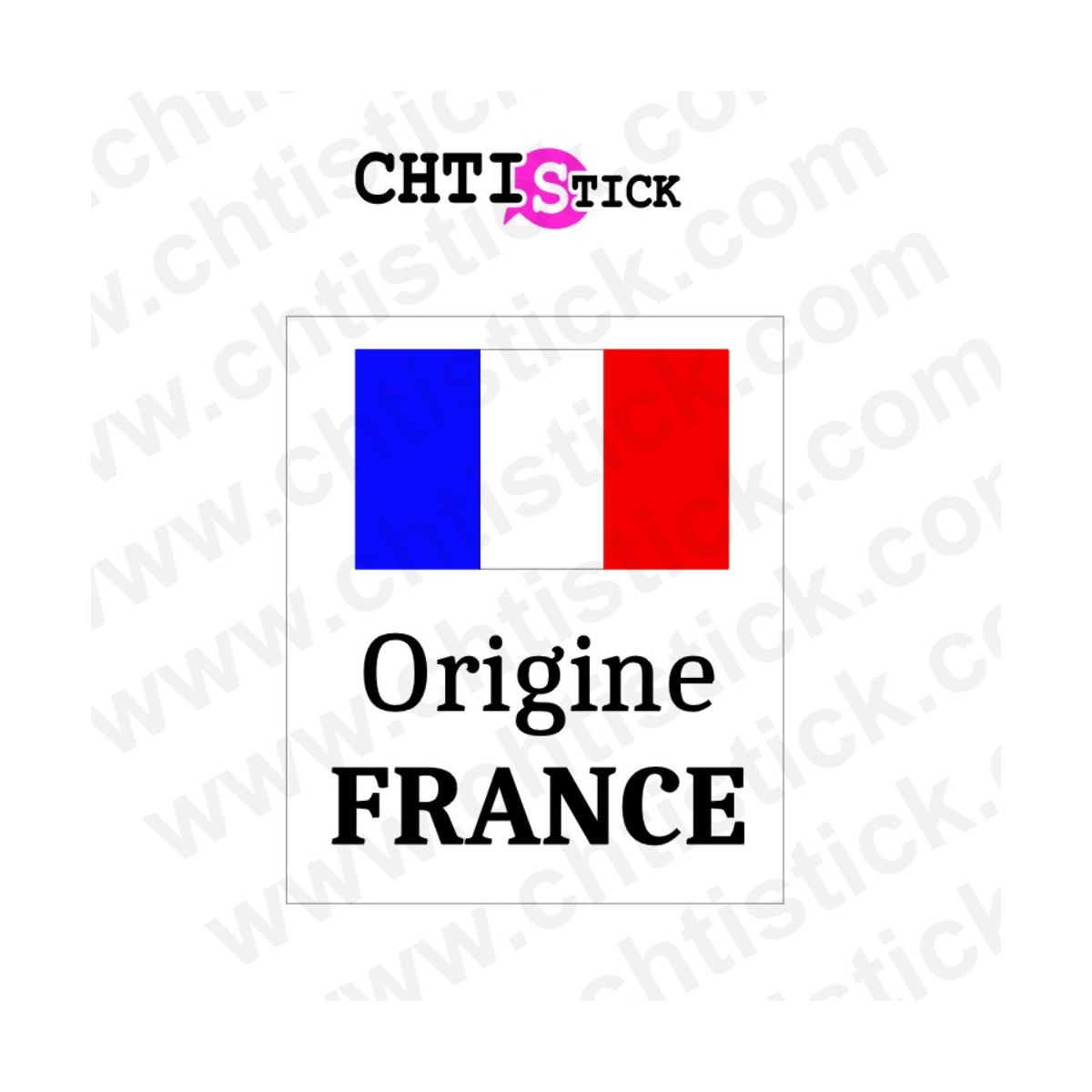 chtistick Sticker origine France
