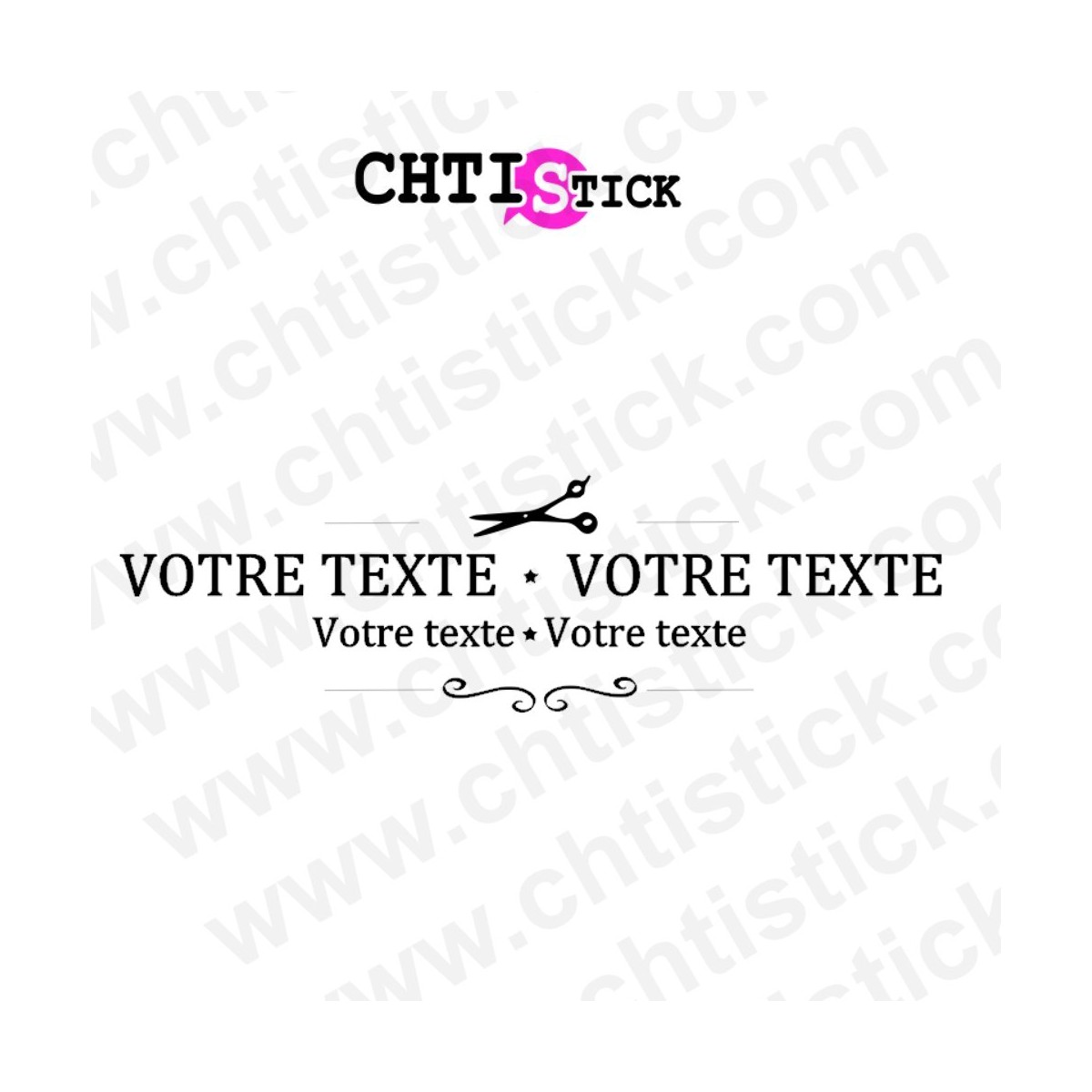 chtistick STICKER LETTRAGE SALON COIFFURE