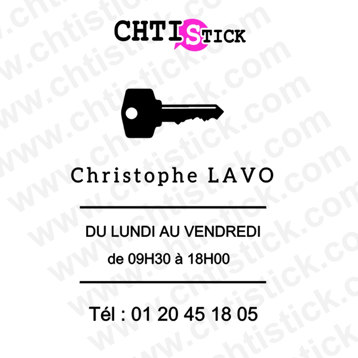 chtistick Autocollant horaires serrurier