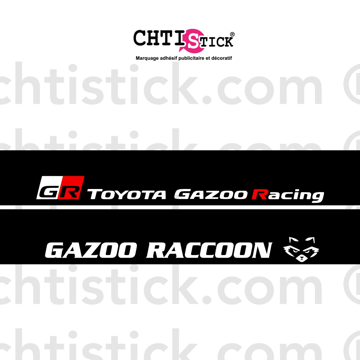 chtistick Deux bandeaux pare soleil personnalisés