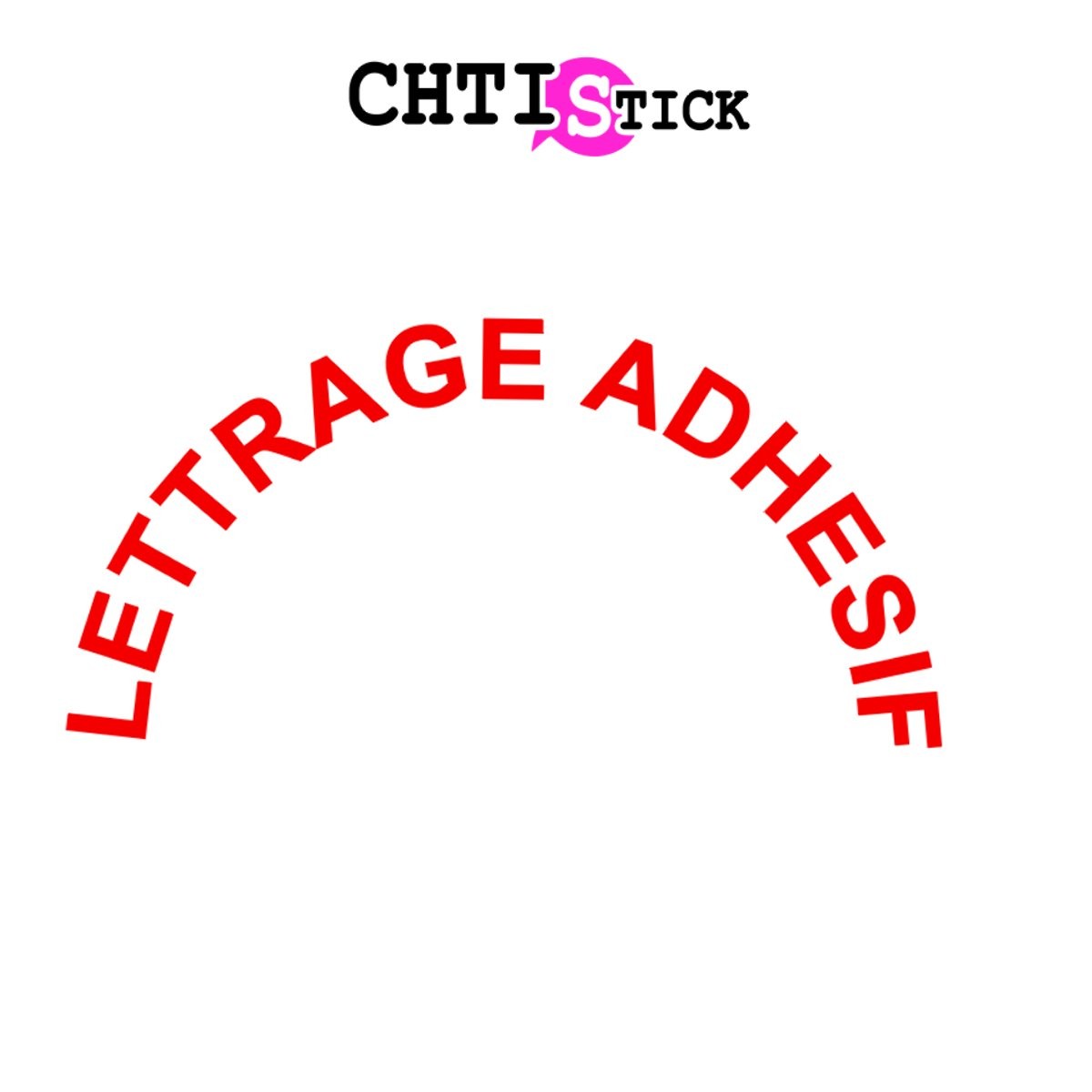 STICKER TEXTE DEMI CERCLE