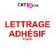 LETTRAGE ADHESIF DROIT 2 lignes 