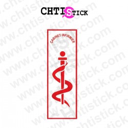 chtistick STICKER CADUCEE INFIRMIER