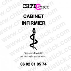 chtistick autocollant infirmier
