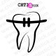 chtistick Sticker dent orthodentiste