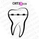 chtistick Sticker dent orthodontiste 