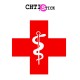chtistick autocollant croix rouge