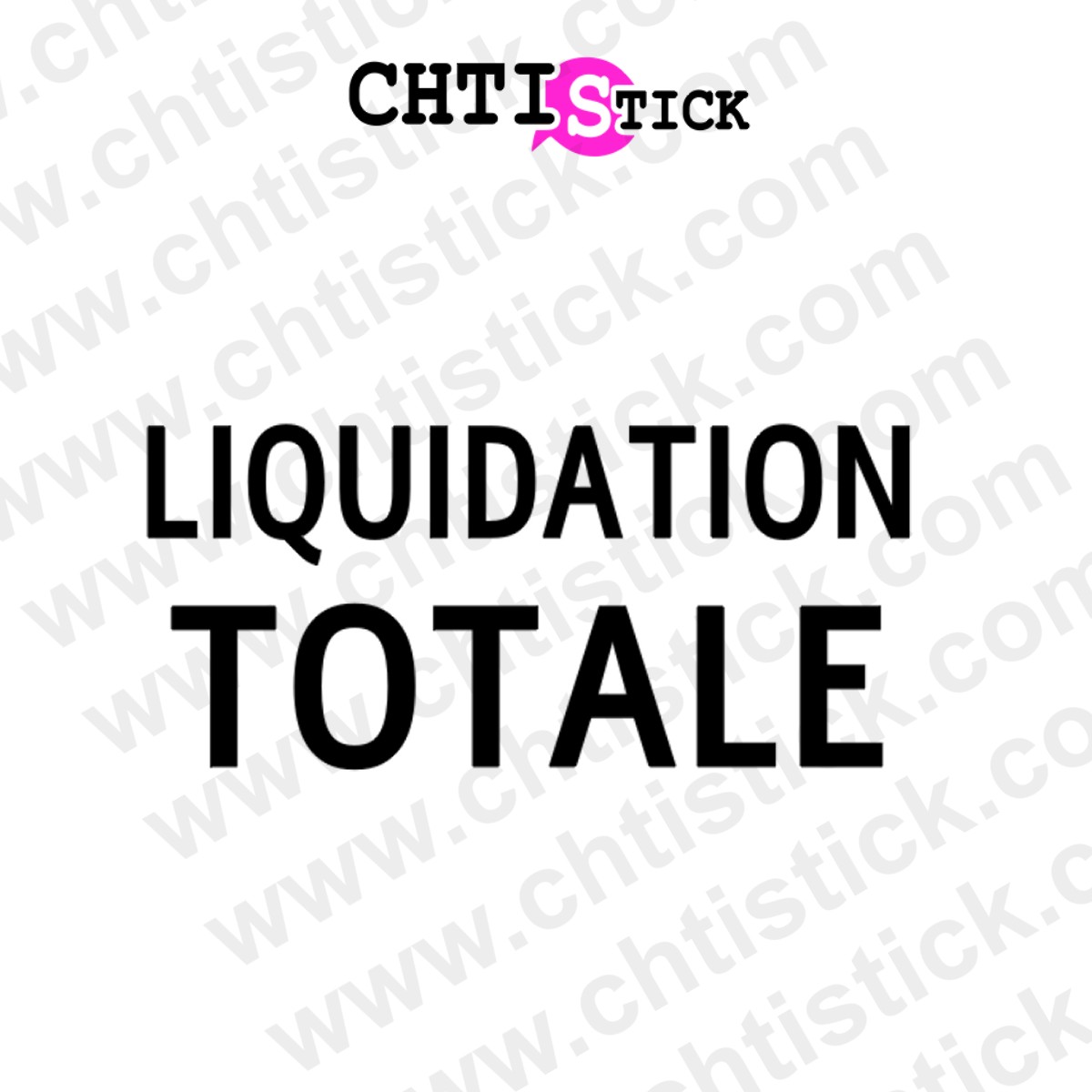 Autocollant liquidation