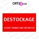 chtistick Autocollant destockage fermeture