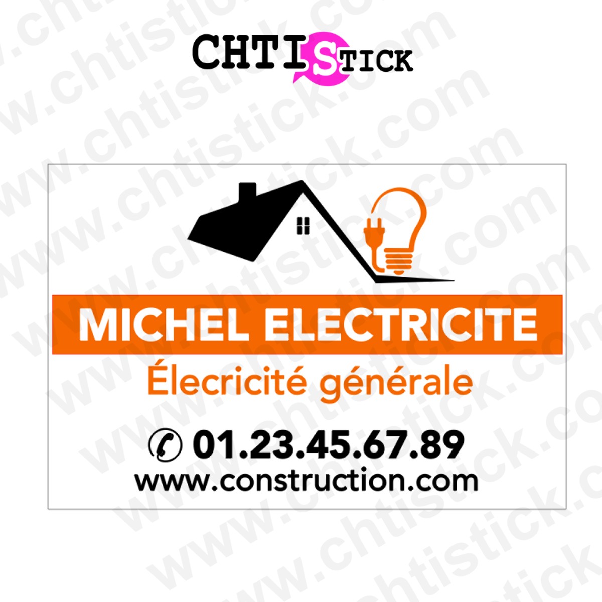 chtistick Flocage utilitaire electricien