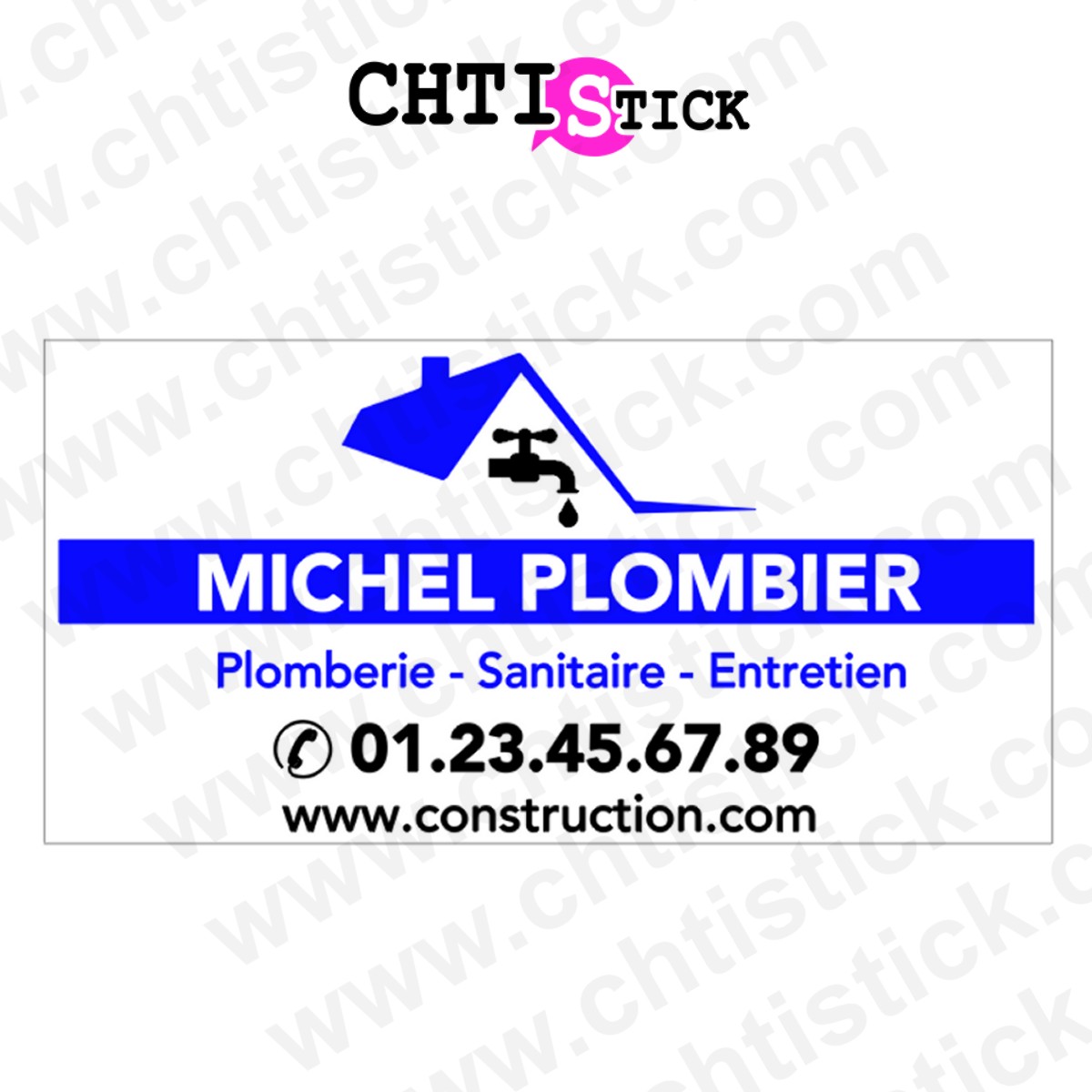 chtistick Marquage fourgon plombier