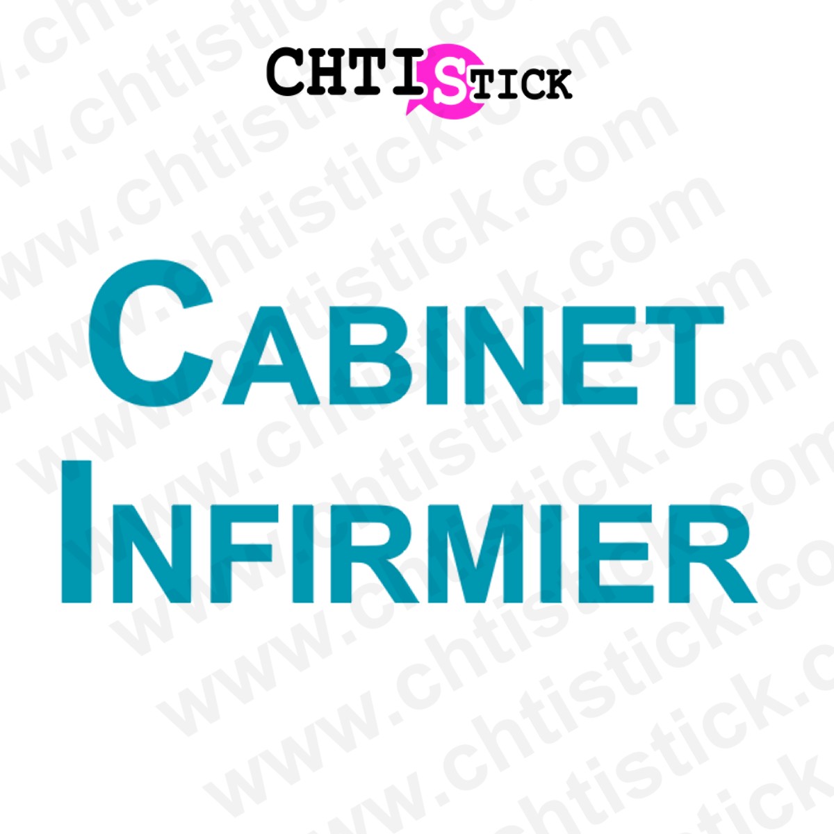 Chtistick Lettrage vitrine infirmier