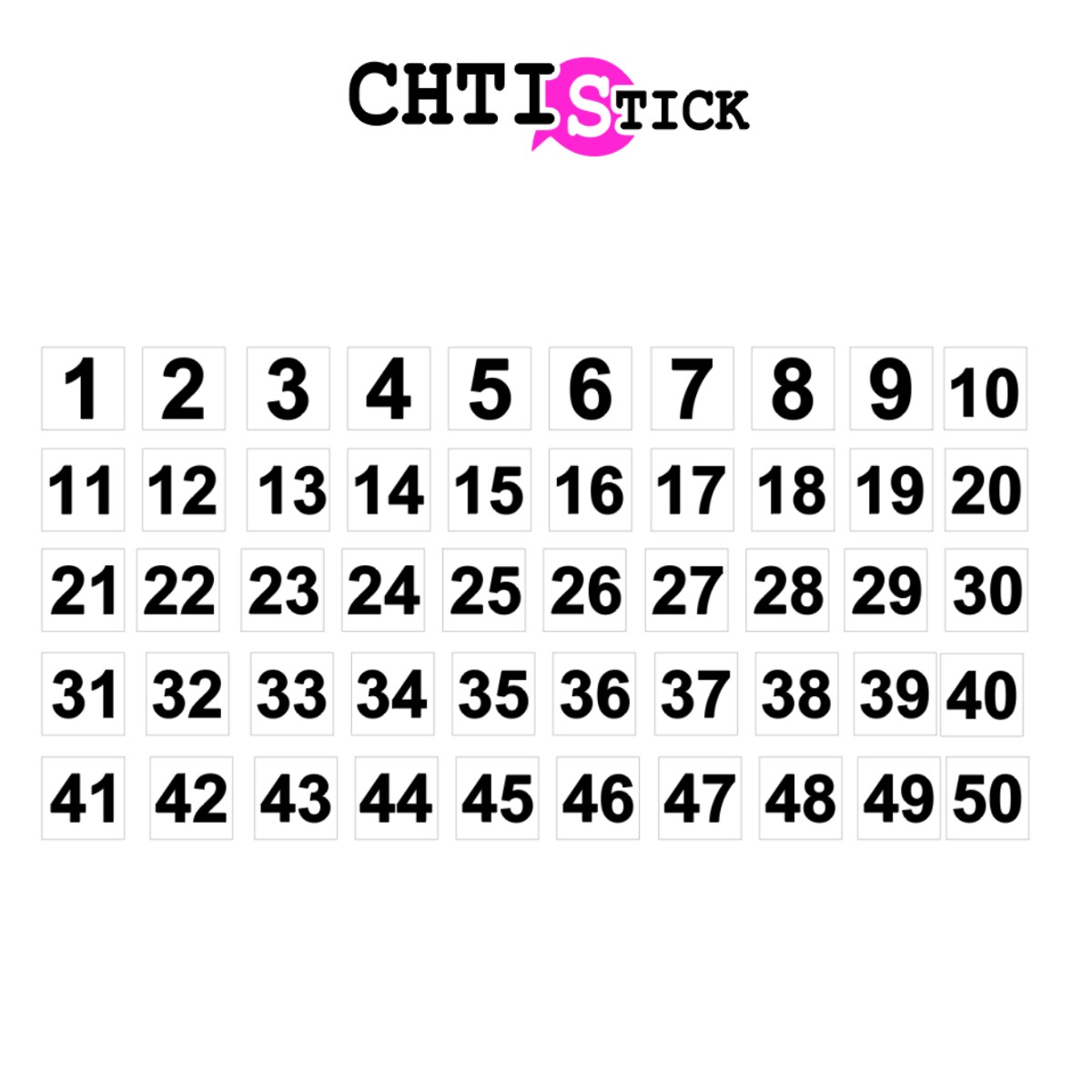 chtistick serie numero autocollant