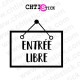 Autocollant vitrine entree libre