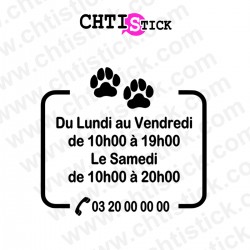 chtistick Stickers pour salon de toilettage