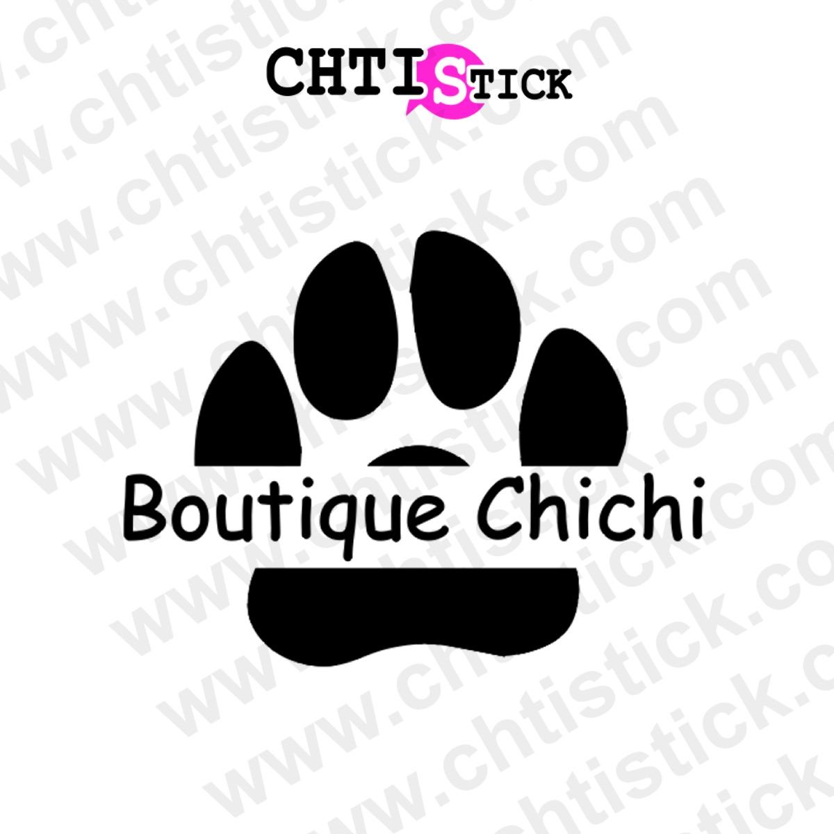 chtistick STICKER SALON TOILETTAGE 08