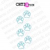 chtistick LOT 6 STICKERS PATTES CREUSEES