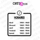 chtistick Stickers horaires ouverture