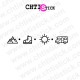 chtistick Stickers camping car montagne