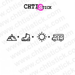 chtistick Stickers camping car montagne