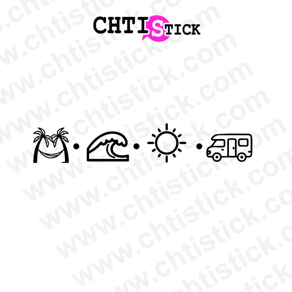 Chtitick Stickers camping car mer