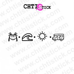 Chtitick Stickers camping car mer