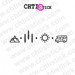 chtistick Stickers camping car aventure