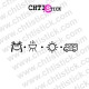 chtistick Stickers camping car barbecue