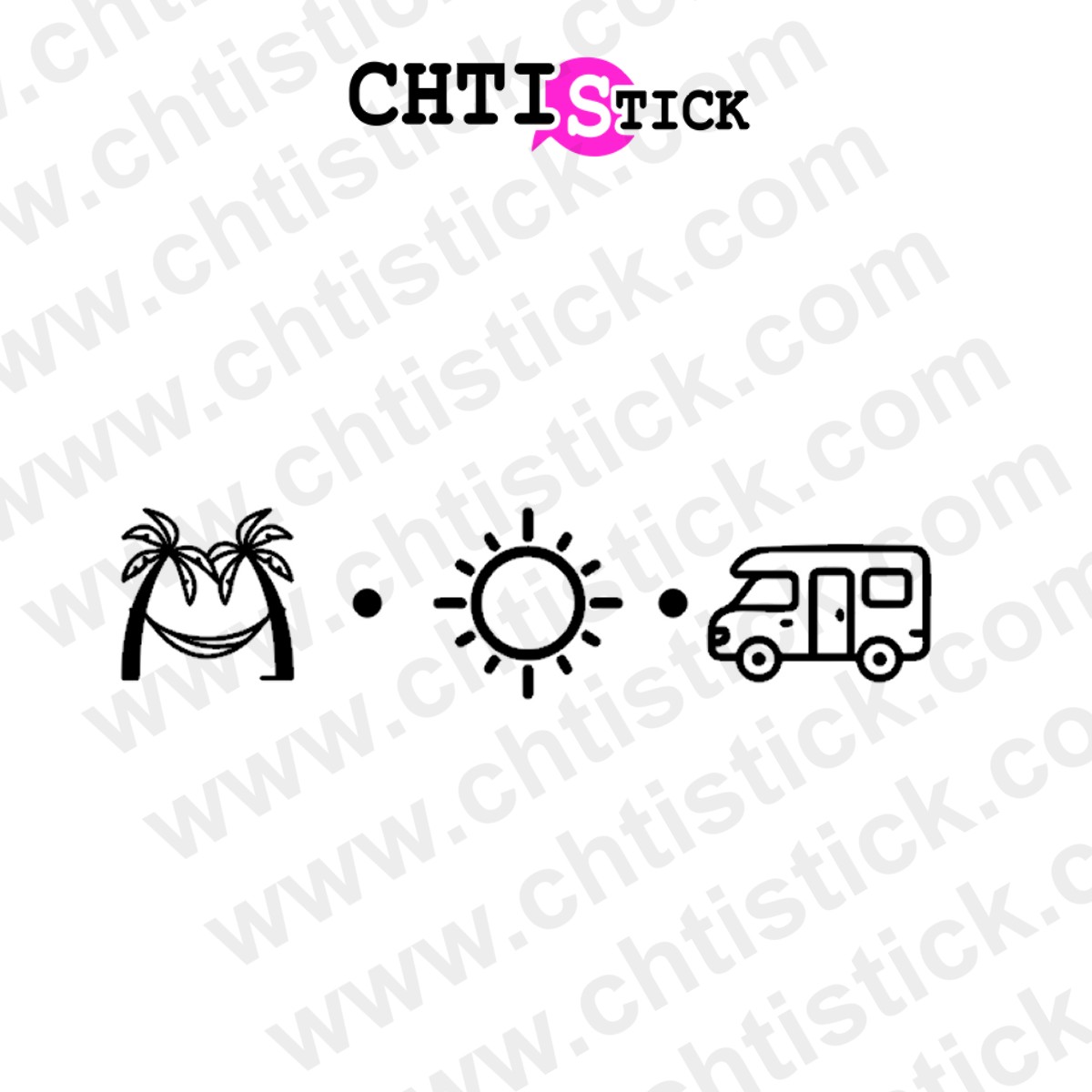 chtistick Autocollant pour camping car detente