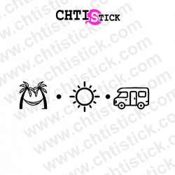 chtistick Autocollant pour camping car detente