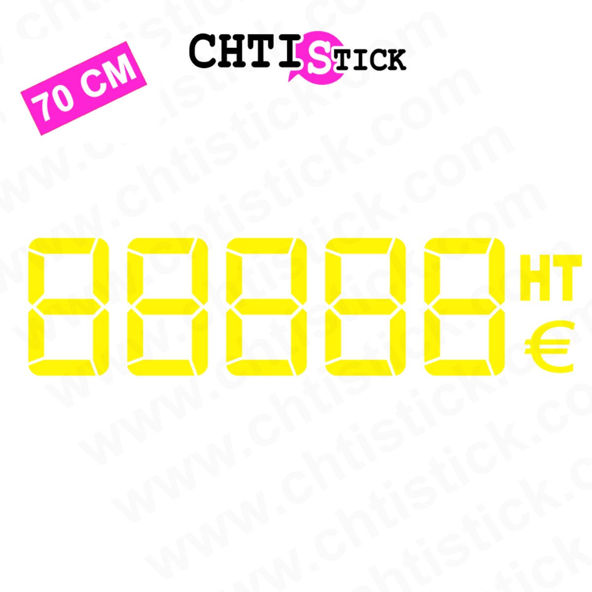chtistick STICKER CHIFFRES DIGITAUX HT 70cm