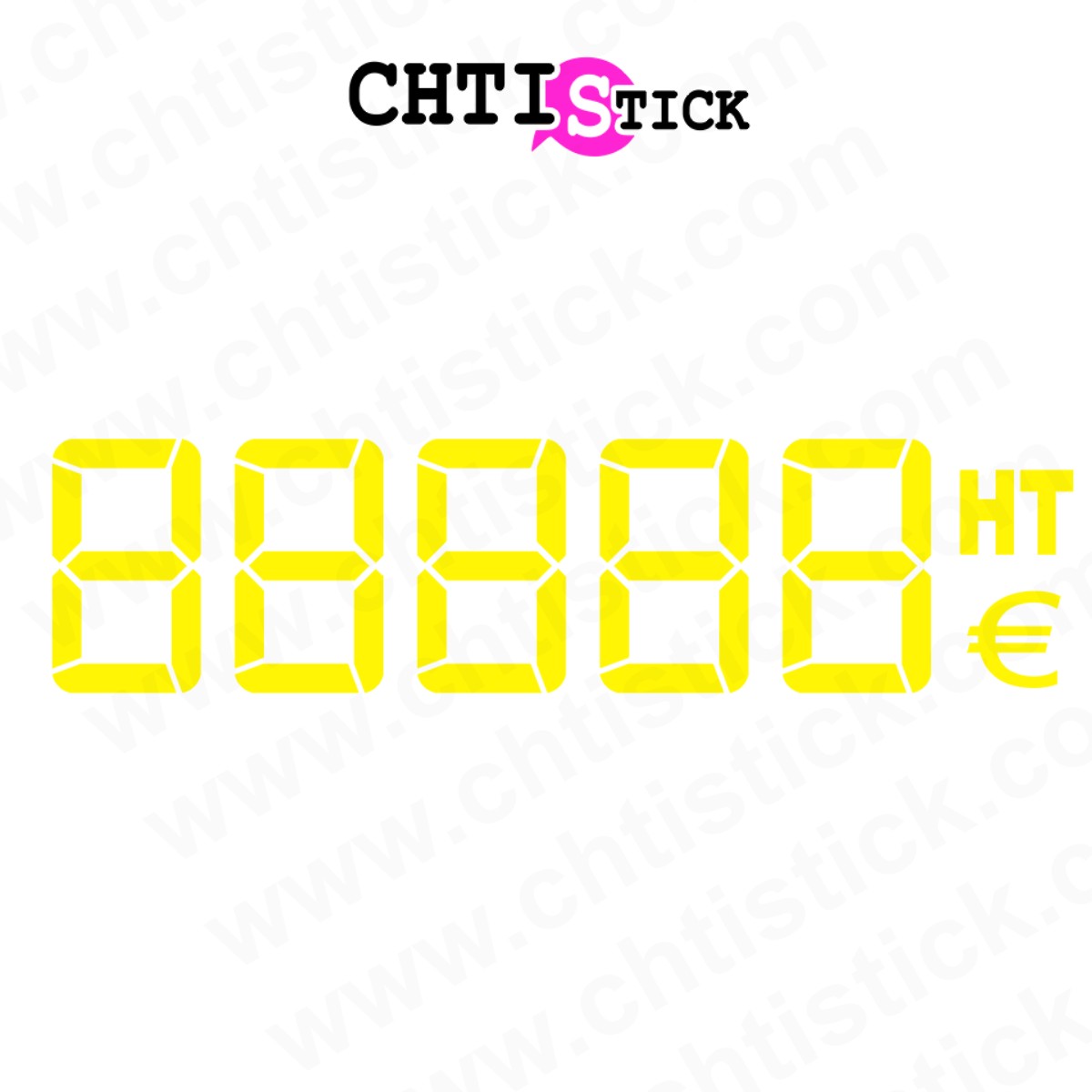 CHTISTICK STICKERS CHIFFRES DIGITAUX HT