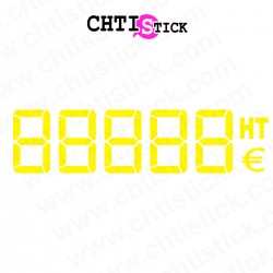 CHTISTICK STICKERS CHIFFRES DIGITAUX HT