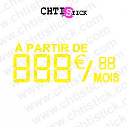 chtistick Autocollant chiffres digitaux à partir de