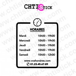 Chtistick Stickers horaires d' ouverture boutique
