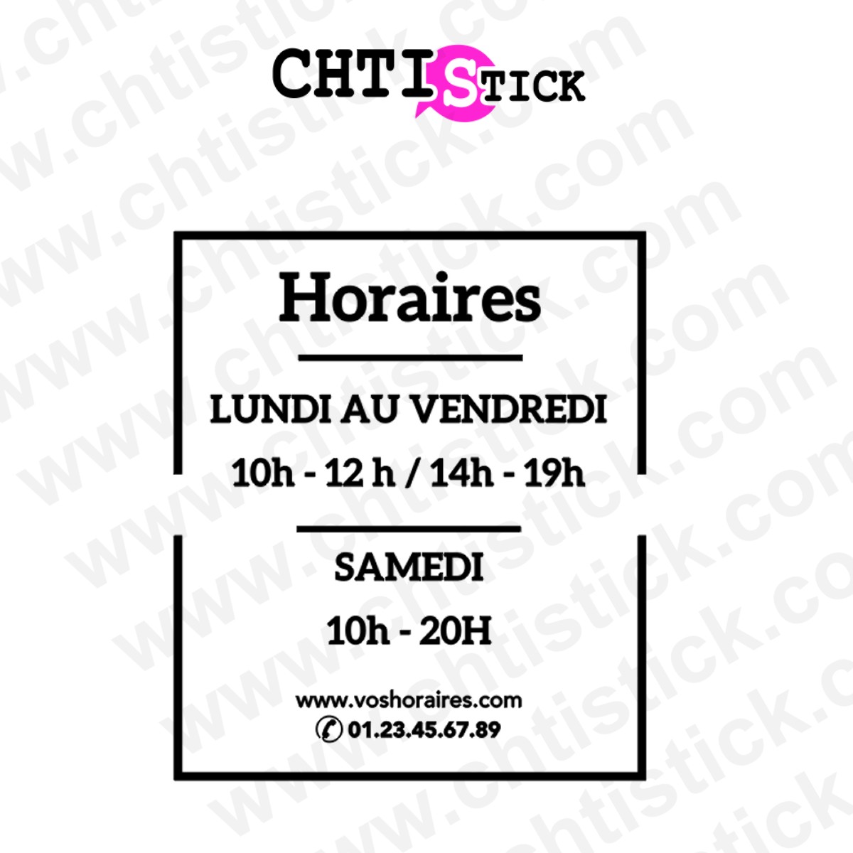 chtistick Stickers Horaires 