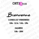 Sticker heures d'ouverture bienvenue