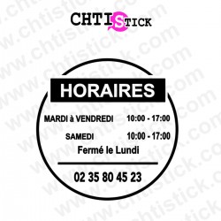 chtistick Horaires vitrine rond
