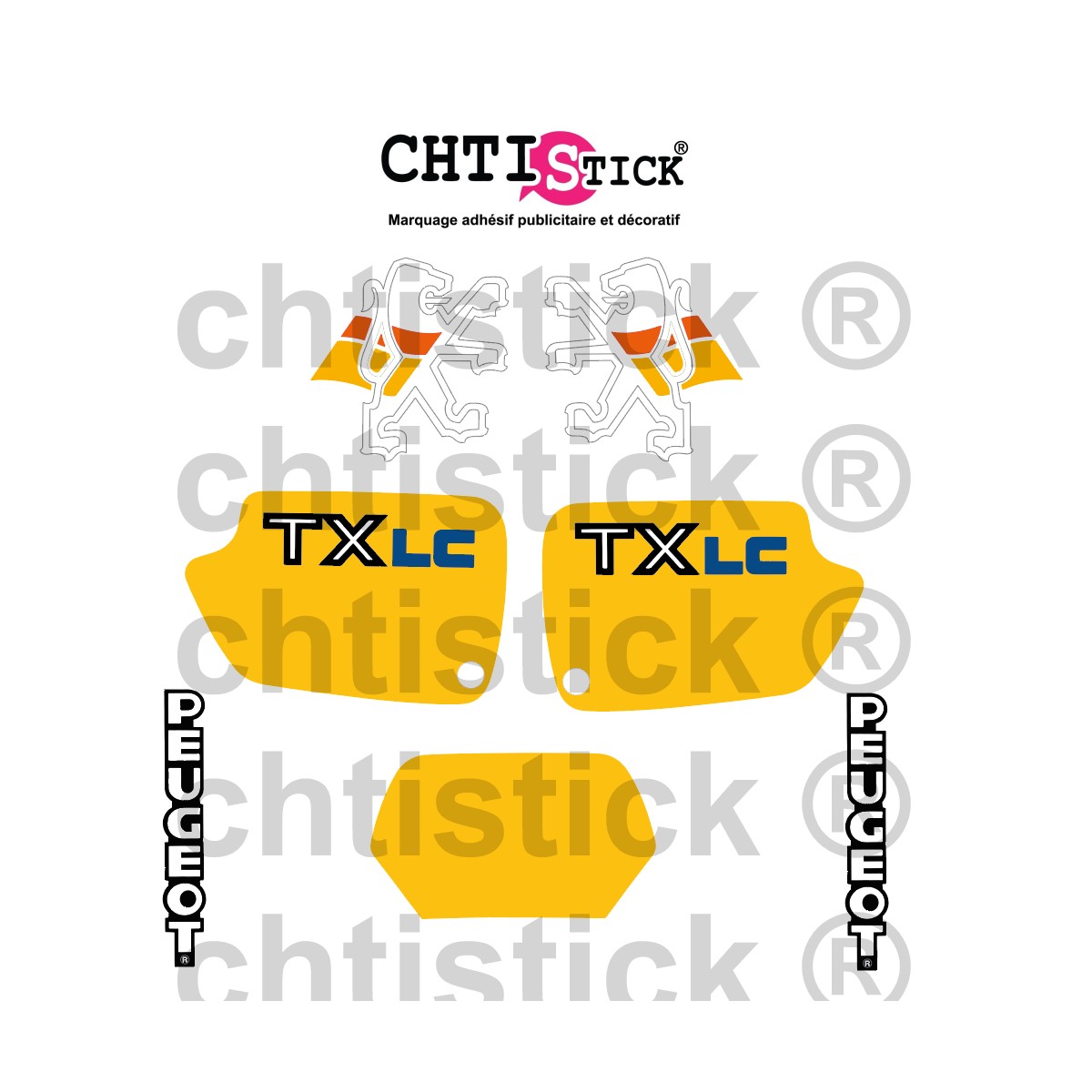 Kit stickers moto Peugeot 50 TX-LC