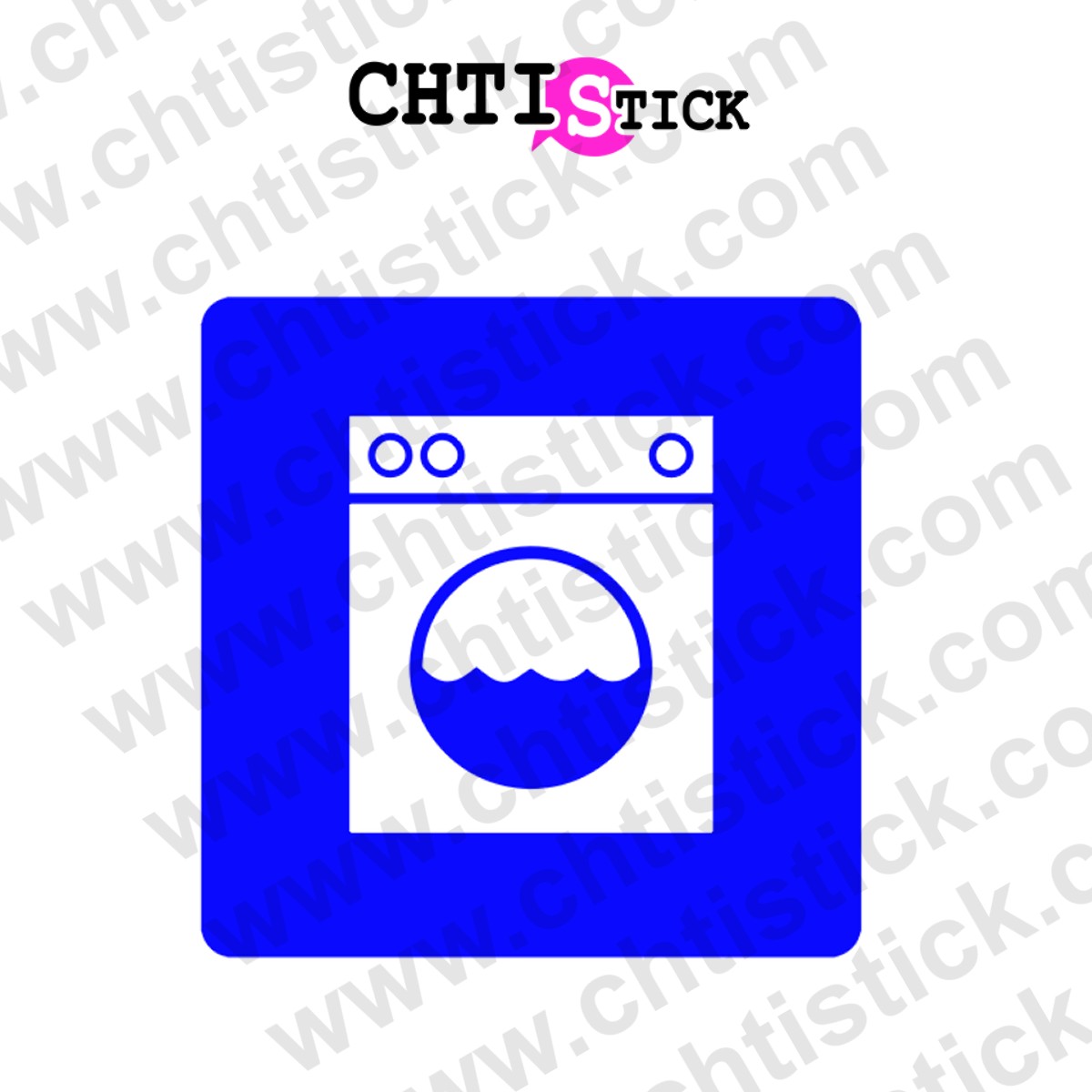 chtistick Autocollant laverie automatique
