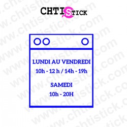 chtistick Stickers horaires laverie