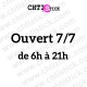 Autocollant Laverie 7 Jours / 7
